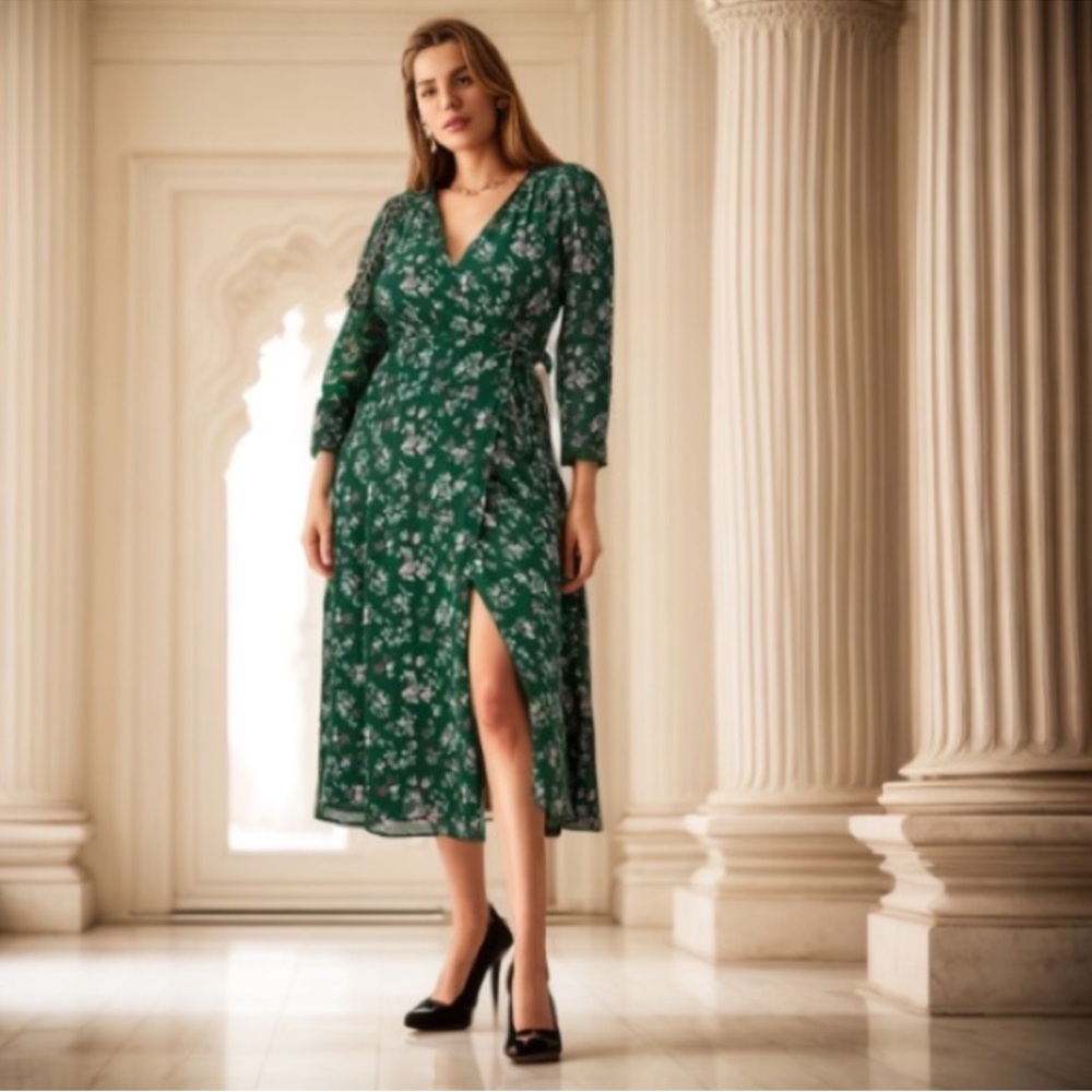 NWT Reformation Melba Wrap Dress Large